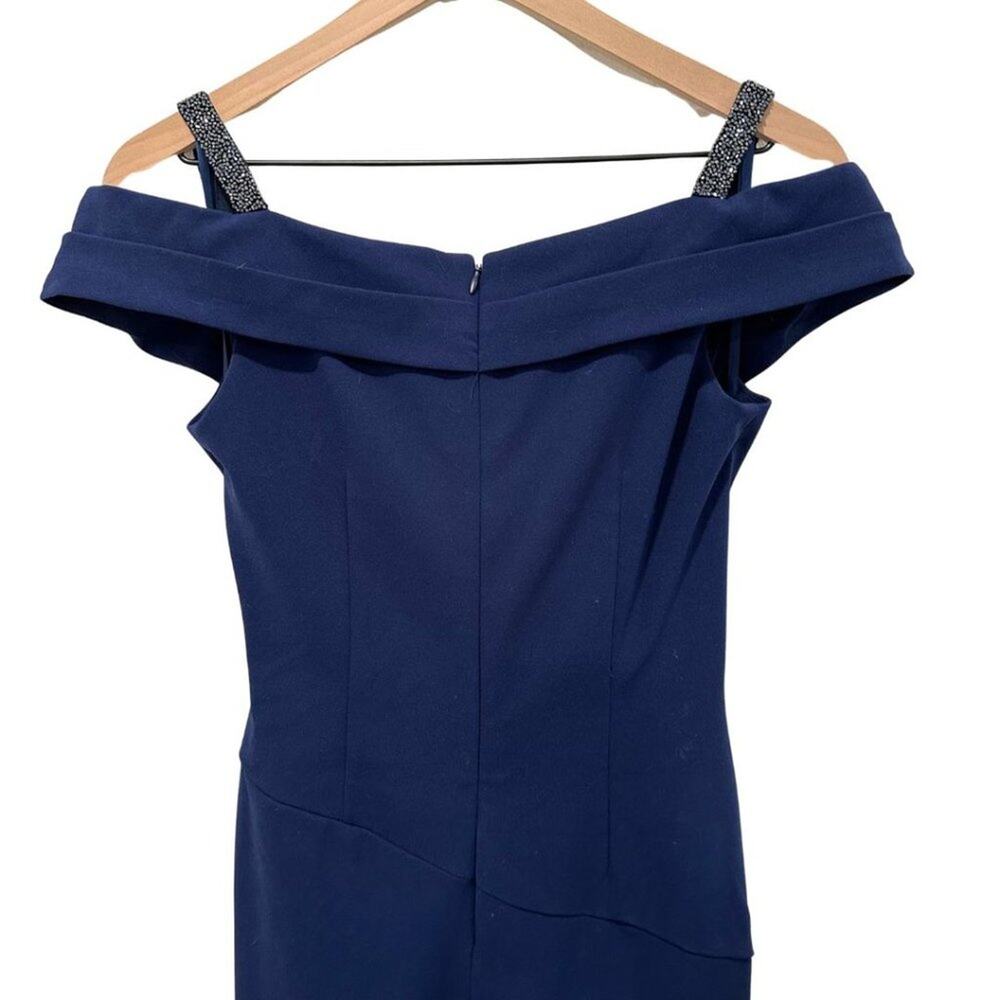 Lauren Ralph Lauren Beaded Cold-Shoulder Gown 2 - Picture 11 of 13